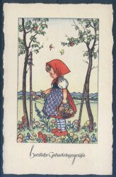 Künstlerkarte - L. Scherbauer - Geburtstag