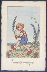 Künstlerkarte - L. Scherbauer - Geburtstag