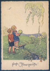Künstlerkarte - Franziska Schenkel - Frohe Ostern