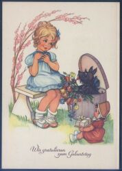 Künstlerkarte - sign. Elisabeth - Geburtstag