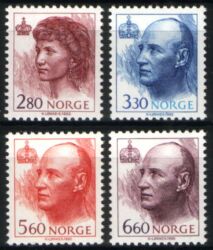 1992  Freimarken: König Harald V. und Königin Sonja