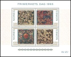 1993  Tag der Briefmarke - norwegische Holzschnitzkunst