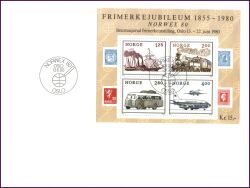1980  NORWEX 1980 - 125 Jahre norwegische Briefmarken
