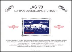 1978  Vignettenblock zur Luftpost-Ausstellung LAS `78