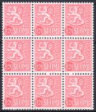 1963  Freimarken: Wappenlöwe auf liniertem Grund