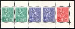 1963  Freimarken: Wappenlöwe auf liniertem Grund