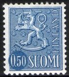 1970  Freimarken: Wappenlöwe auf liniertem Grund