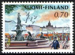1973  Freimarke: Marktplatz in Helsinki