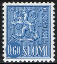 1973  Freimarke: Wappenlöwe auf liniertem Grund