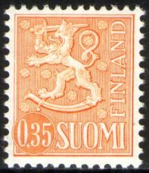 1974  Freimarken: Wappenlöwe auf liniertem Grund