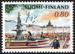 1976  Freimarke: Marktplatz von Helsinki