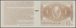 1983  Internationale Briefmarkenausstellung STOCKHOLMIA `86 - Markenheftchen