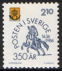 1986  350 Jahre Schwedische Post