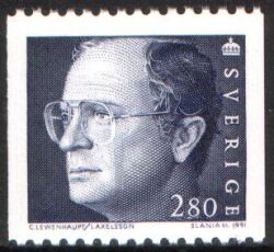 1991  Freimarke: Knig Carl XVI. Gustaf