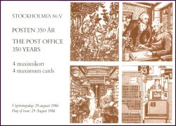 1986  Internationale Briefmarkenausstellung STOCKHOLMIA `86 - Maximumkarte