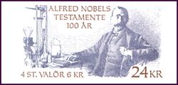 1995  100 Jahre Alfred-Nobel-Testament - Markenheftchen