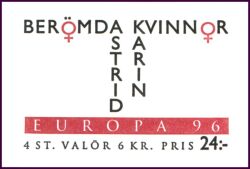 1996  Europa: Berühmte Frauen - Markenheftchen