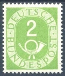 1951  Freimarke: Posthorn 123