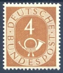 1951  Freimarke: Posthorn 124