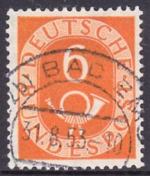 1951  Freimarke: Posthorn 126