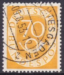 1951  Freimarke: Posthorn 136