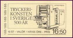 1983  500 Jahre Druckereigewerbe in Schweden - Markenheftchen
