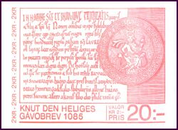 1985  Schenkung durch König Knut  - Markenheftchen
