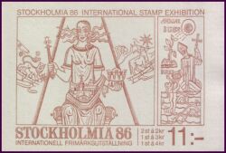 1985  Internationale Briefmarkenausstellung STOCKHOLMIA `86 - Markenheftchen