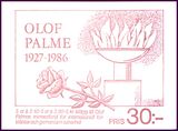 1986  Tod von Olof Palme - Markenheftchen