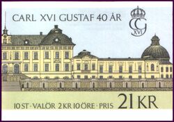 1986  40. Geburtstag von Knig Carl XVI. Gustaf - Markenheftchen