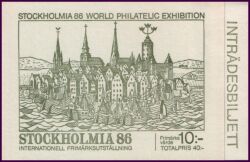 1986  Internationale Briefmarkenausstellung STOCKHOLMIA `86 - Markenheftchen