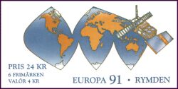 1991  Europa: Europäische Weltraumfahrt - Markenheftchen