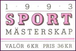 1993  Internationale Sportmeisterschaften - Markenheftchen