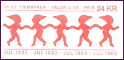 1993  Weihnachten: Christbaumschmuck aus Stroh - Markenheftchen