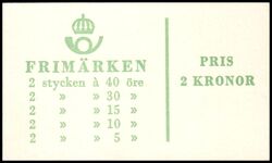 1966  Freimarken: Ziffer/König Gustav VI. Adolf - Markenheftchen