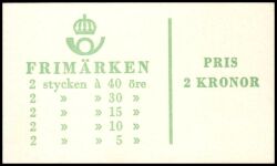 1966  Freimarken: Ziffer/König Gustav VI. Adolf - Markenheftchen
