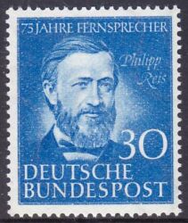 1952  75 Jahre Telefon in Deutschland - Philipp Reis