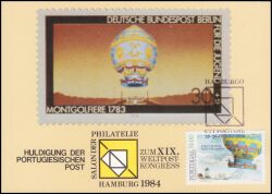 1984  Ausstellungskarte zum UPU-Weltpostkongreß in Hamburg