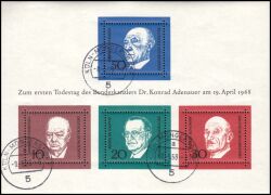 1968  Todestag von Konrad Adenauer - Block
