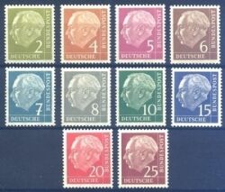 1954  Freimarken: Bundespräsident Theodor Heuss