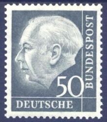 1954  Freimarke: Bundespräsident Theodor Heuss