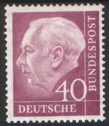 1954  Freimarke: Bundespräsident Theodor Heuss