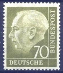 1954  Freimarke: Bundespräsident Theodor Heuss