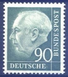 1954  Freimarke: Bundesprsident Theodor Heuss