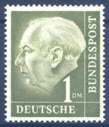 1954  Freimarke: Bundespräsident Theodor Heuss