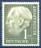 1954  Freimarke: Bundespräsident Theodor Heuss