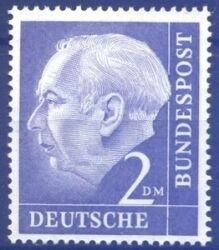 1954  Freimarke: Bundesprsident Theodor Heuss