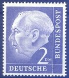 1954  Freimarken: Bundespräsident Theodor Heuss