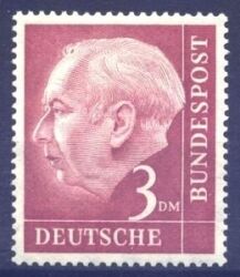 1954  Freimarke: Bundespräsident Theodor Heuss