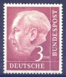 1954  Freimarke: Bundespräsident Theodor Heuss